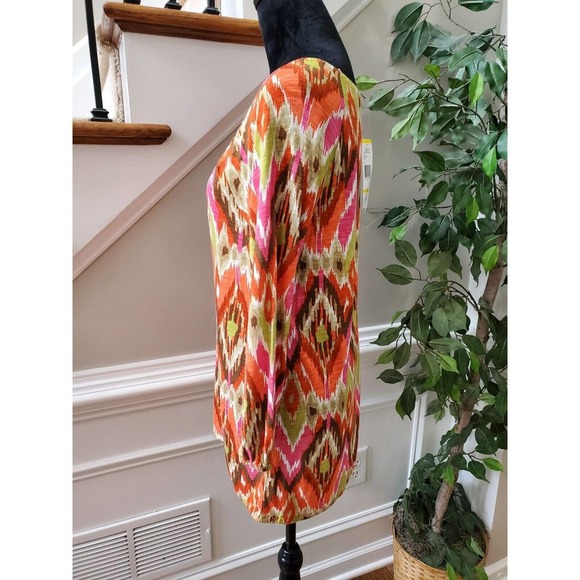 Jones New York Women Multicolor Viscose Scoop Neck Long Sleeve Top Blouse Size M - Picture 5 of 14